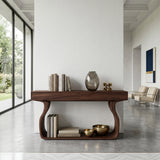 Minimalist Console Table With Curved Base Frame For Entryway