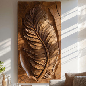 Luxury Organic Feather Wall Sculpture For Home