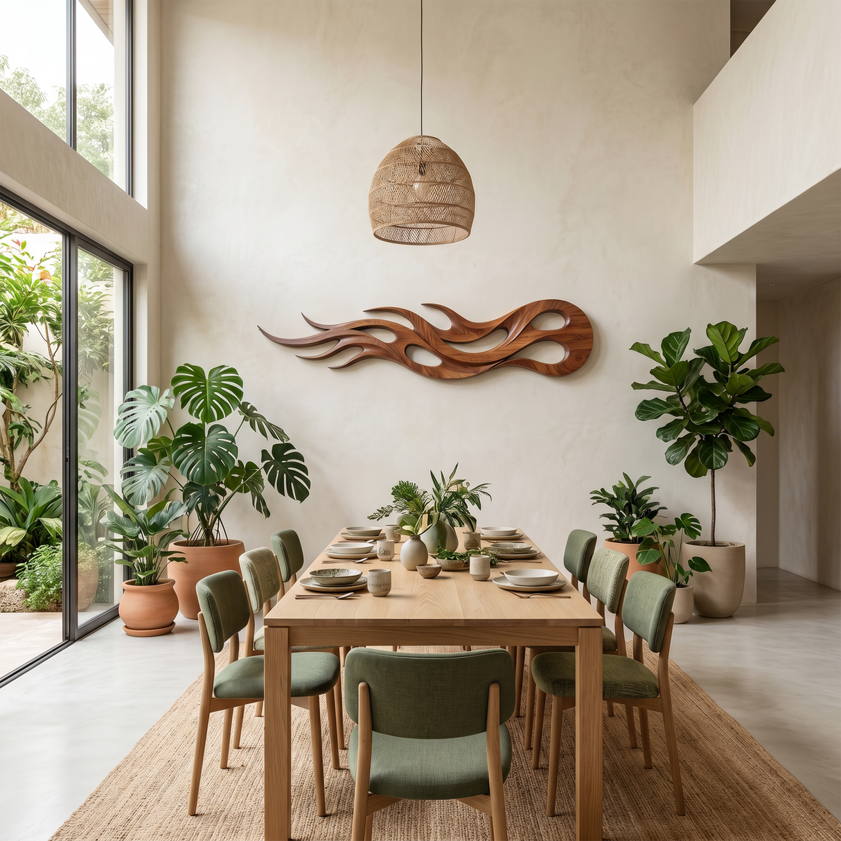 Modern Abstract Figure Wall Art For Reception Area