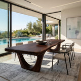 Contemporary Rectangular Sculpture Dining Table For Dining Room