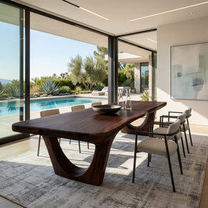 Contemporary Rectangular Sculpture Dining Table For Dining Room