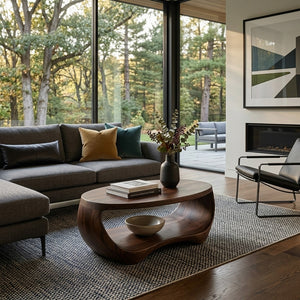 Modern Coffee Table Oval Shape For Living Room