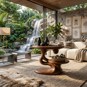 Contemporary Floating Side Table Mountain Retreat