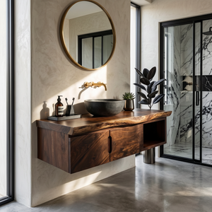 Organic Storage Bathroom Cabinet Modern Ensuite