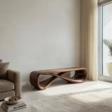 Organic Natural Wood Bench For Minimalist Entryway Styling