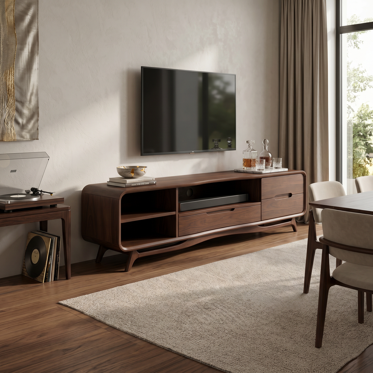 Minimalist Wooden TV Cabinet For Urban Apartment Decor