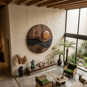 Modern Circular Landscape Wall Art For Living Room