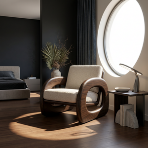 Resort Style Sculptural Armchair Wellness Reception Area