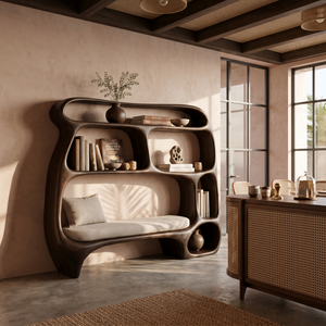 Contemporary Organic Bookshelf For Modern Living Room