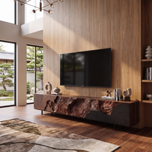 Rustic TV Console Stand For Living Room Design