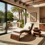 Contemporary Wooden Daybed Indoor Outdoor Luxury Home Furniture