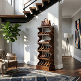 Japandi Tall Shoe Rack For Condo Entryway Hallway Placement