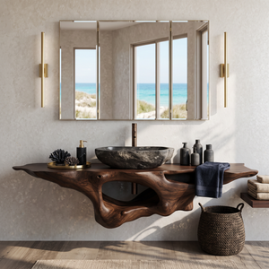Farmhouse Solid Wood Vanity Unique Bathroom Design