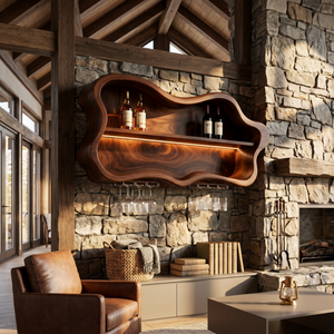 Modern Glass Holder Wine Holder For Open Dining Area