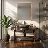 Rustic Wood Bathroom Vanity For Functional Decor