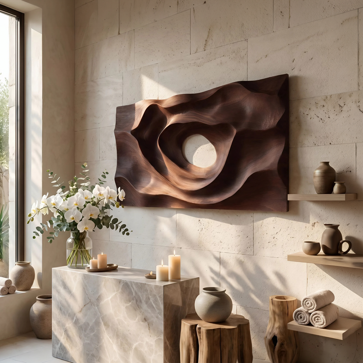 Mid Century Artistic Wall Decor Panel For Living Room