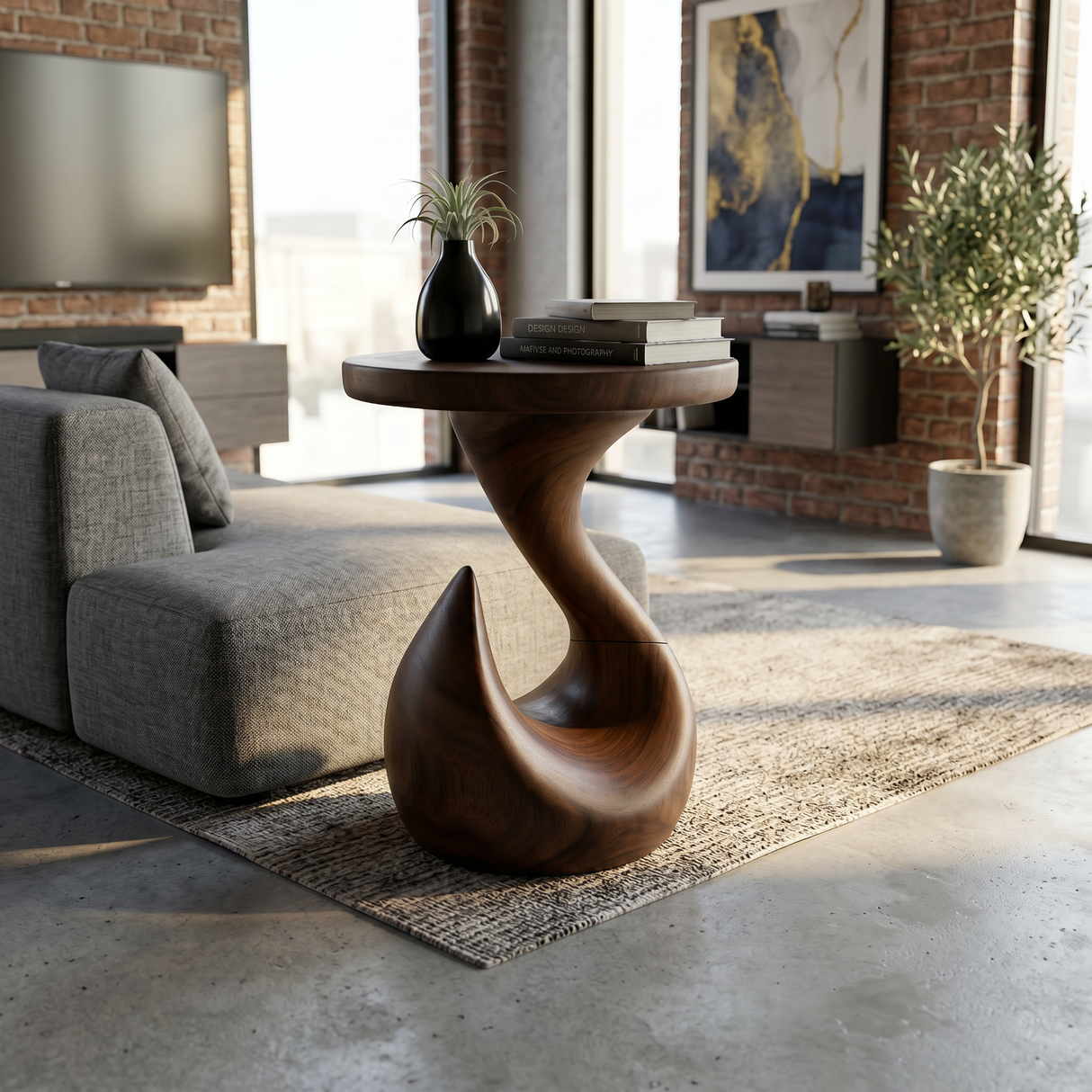 Contemporary Round End Table Luxury Lounge
