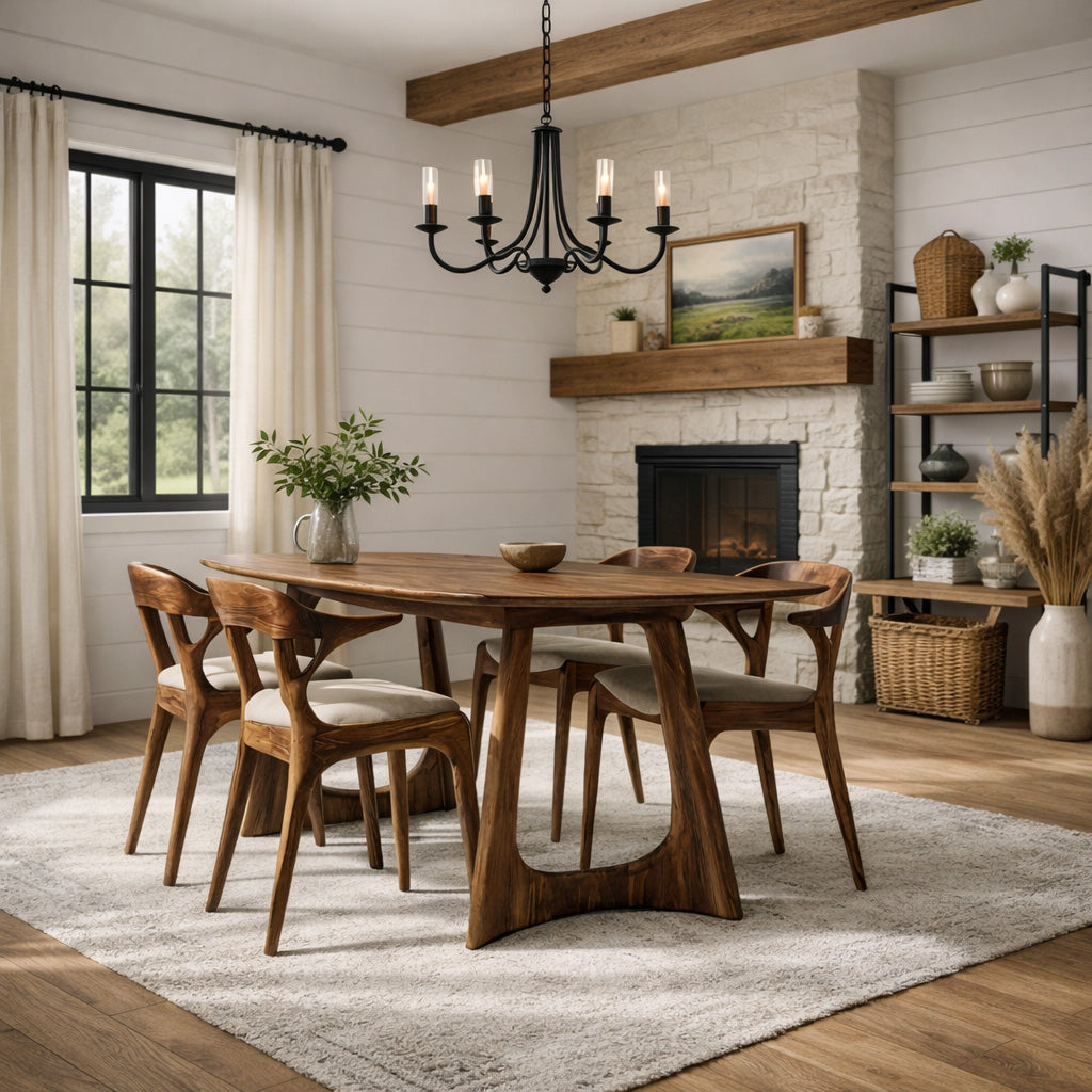 Quiet Luxury Sculptural Dining Table For Dining Room