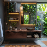 Handcrafted Live Edge Vanity For Bathroom Interiors
