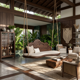 Contemporary Organic Back Indoor Swing Resort Lounge Interior