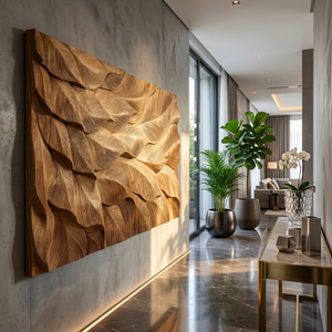 Organic Wall Art With Layered Texture For Living Room