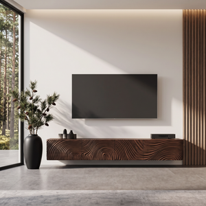 Rustic TV Console For Cozy Entryway Design