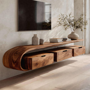 Modern TV Console Open Storage For Living Room
