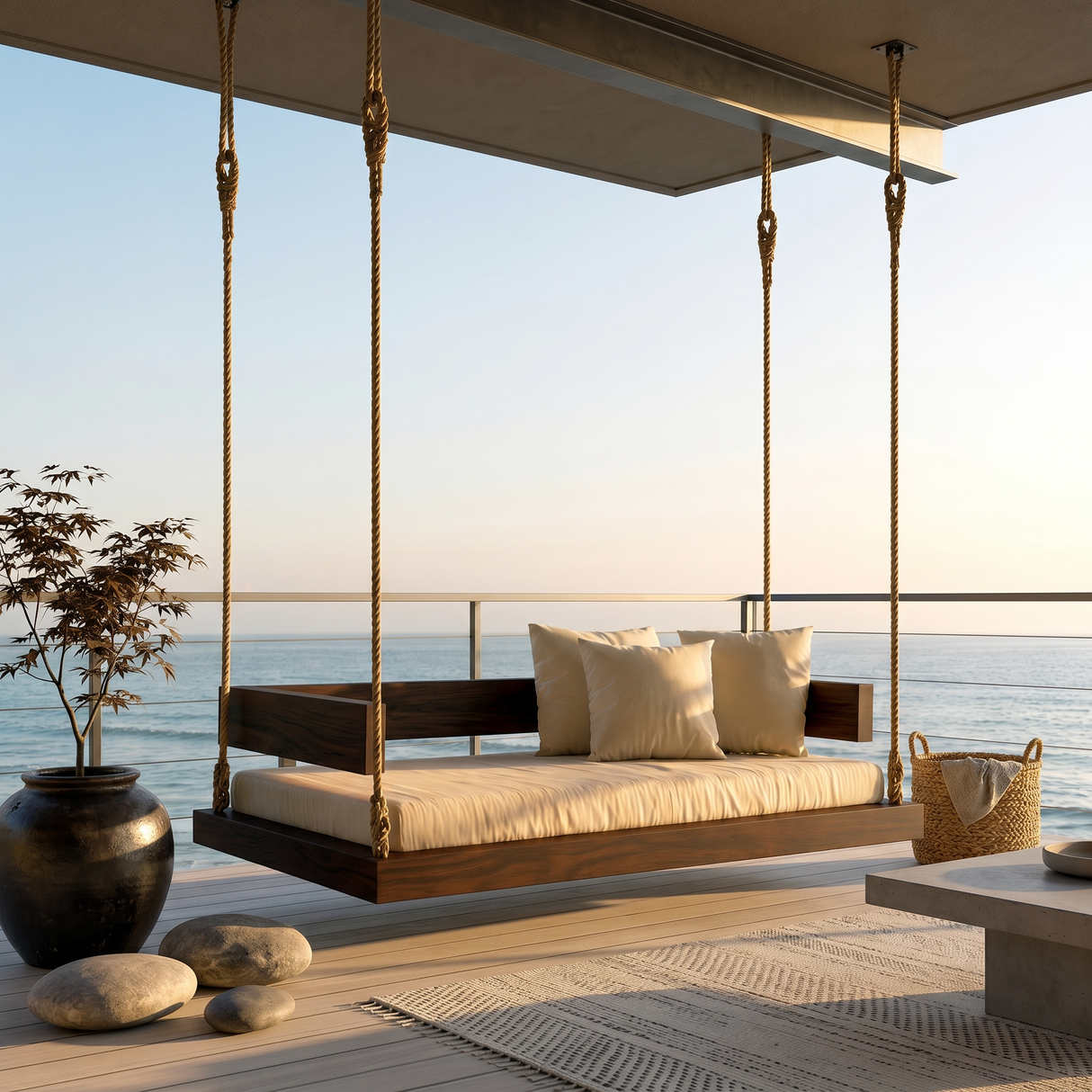 Resort Style Hanging Daybed Swing Retreat