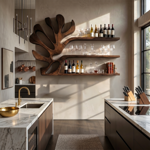 Rustic Wall Wine Rack For Breakfast Nook Bottle Arrangement