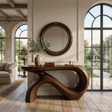 Modern Curved Console Table For Entryway Interior Space