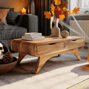 Handmade Halloween Wooden Coffee Table With Drawers For Bedroom Or Living Room