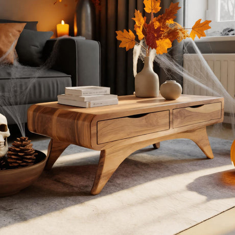 Handmade Halloween Wooden Coffee Table With Drawers For Bedroom Or Living Room