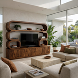 Contemporary Wooden TV Cabinet For Home Living Space