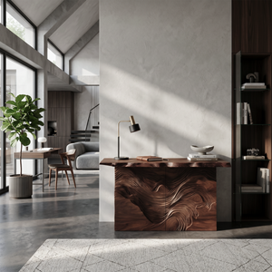 Modern Raw Edge Entry Table For Open Living Interior