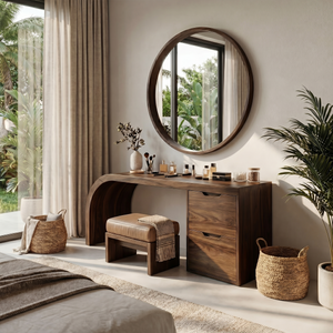 Industrial Vanity Table Home Office Makeup Area Dressing Space