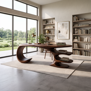 Artistic Rounded Corner Desk Living Room Office