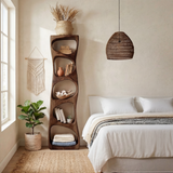 Minimalist Geometric Bookshelf Entryway Display