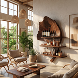 Boho Wall Wine Stand For Apartment Wine Accent Feature