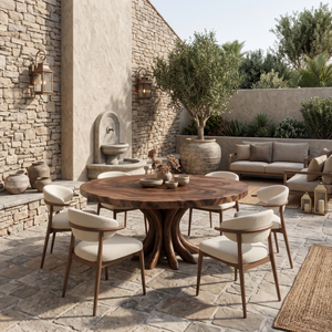 Organic Round Dining Table Inspired Tree Root Base For Dining