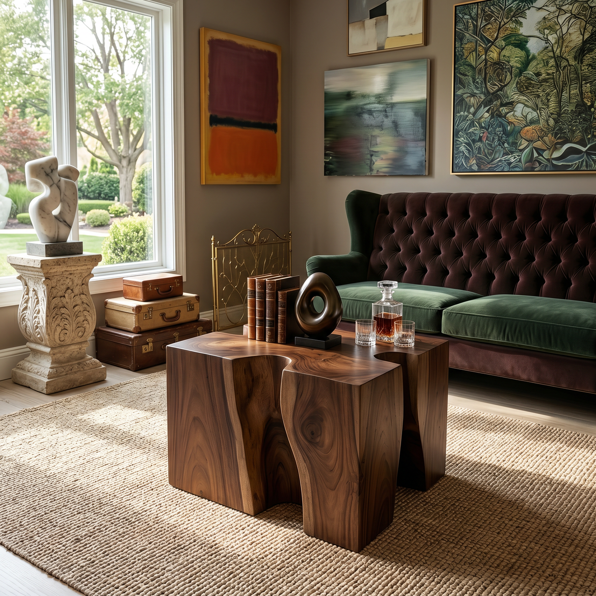 Modern Block Coffee Table For Zen Lounge
