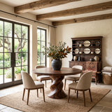 Organic Dining Table With Helix Base For Designer Dining Space