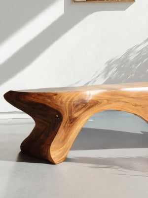 Artistic Sculptural Organic Bench For Entryway Decor