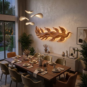 Minimalist Dimensional Wall Art For Luxury Suite Interior