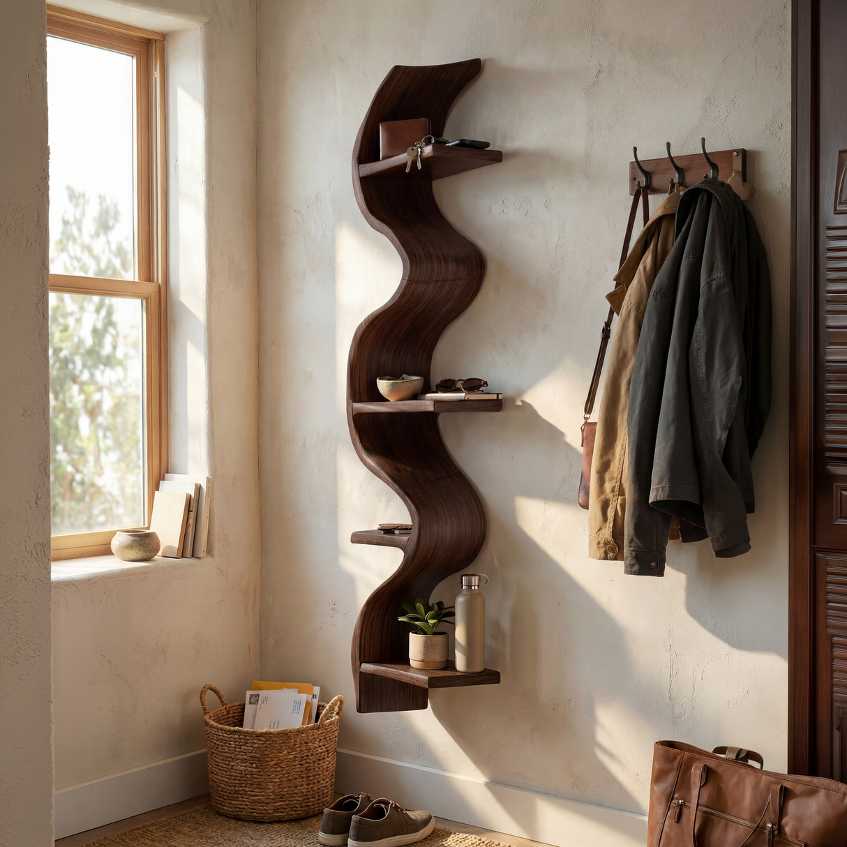 Contemporary Wall Mounted Shelf For Kitchen Organizer