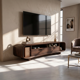 Modern Organic TV Stand For Desert Courtyard Living Room