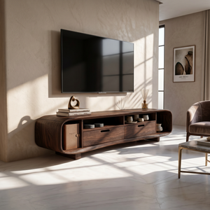 Modern Organic TV Stand For Desert Courtyard Living Room