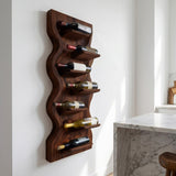 Contemporary Wooden Wine Rack For Dining Room Wall Storage