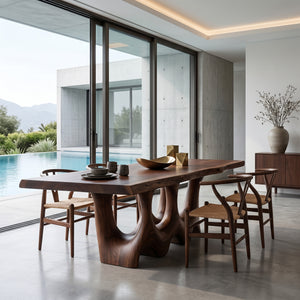 Rustic Sculptural Dining Table For Dining Room