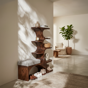 Minimalist Shoe Storage Shelf For Condo Entryway Storage Niche