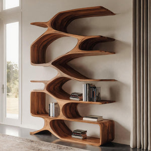 Organic Sculptural Bookshelf For Living Decor